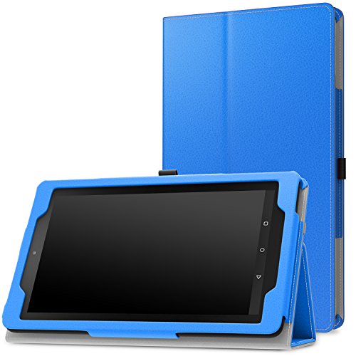MoKo Case for Fire 2015 7 inch - Slim Folding Cover for Amazon Fire Tablet (7 inch Display - Previous 5th Generation, 2015 Release Only), Blue