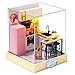 CUTEBEE Dollhouse Miniature with Furniture, DIY Dollhouse Kit Plus Dust Proof, 1:24 Scale Creative Room Idea(Taste of Life)