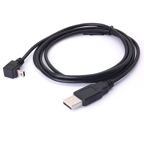 Miniatura 6 de Cable USB 2.0 A macho a ángulo mini, 90 grados de ángulo hacia arriba Mini 5P Cable de carga de sincronización de datos para Garmin Dash Cam Car