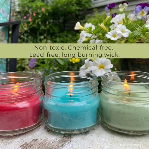 Mosquito Naturals Eucalyptus, Fresh Mint, Rosemary Sage With Essential Oils - Made In Usa - (Set Of 3) For Patio, Deck, Outdoor Or Indoor Use – All Natural, Soy Base Candles, 3 Oz Jars With Lids #TOP3