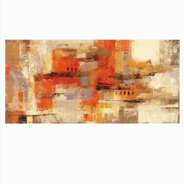 Impression sur toile abstraite moderne jaune doré œuvre d'art murale raffinée 80x120 cm