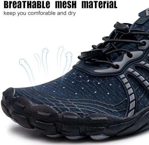 Hiwegers Water Shoes for Women and Men, Swimming Shoes Quick-Dry for Beach Swimming Surf Yoga Hiking Outdoor Sports Blue-White — view 3