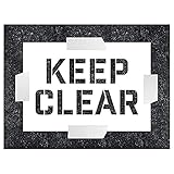 VSafety Plantilla de plantilla de polipropileno de 600 x 400 mm, 1,1 mm, transparente y fácil de entender, para aparcamientos y polígonos industriales