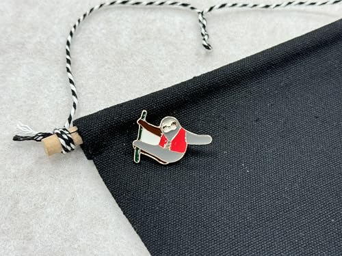 A Sloth Hanging From A Branch Brooch Lapel Pin Metal Enamel Delicate Brooch Pin Accessory for Backpack Clothes Hat Decoration Badges for Women Men Girls Kids Gift4