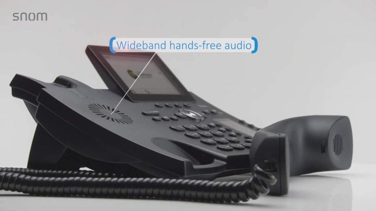 Snom D385N IP Telefono da Tavolo SIP per Casa e Ufficio - Telefoni Ricondizionati, Telefono Fisso Casa, Centralino Telefonico con Display TFT 4,3", Tasti Programmabili, Cuffie, Segreteria Telefonica