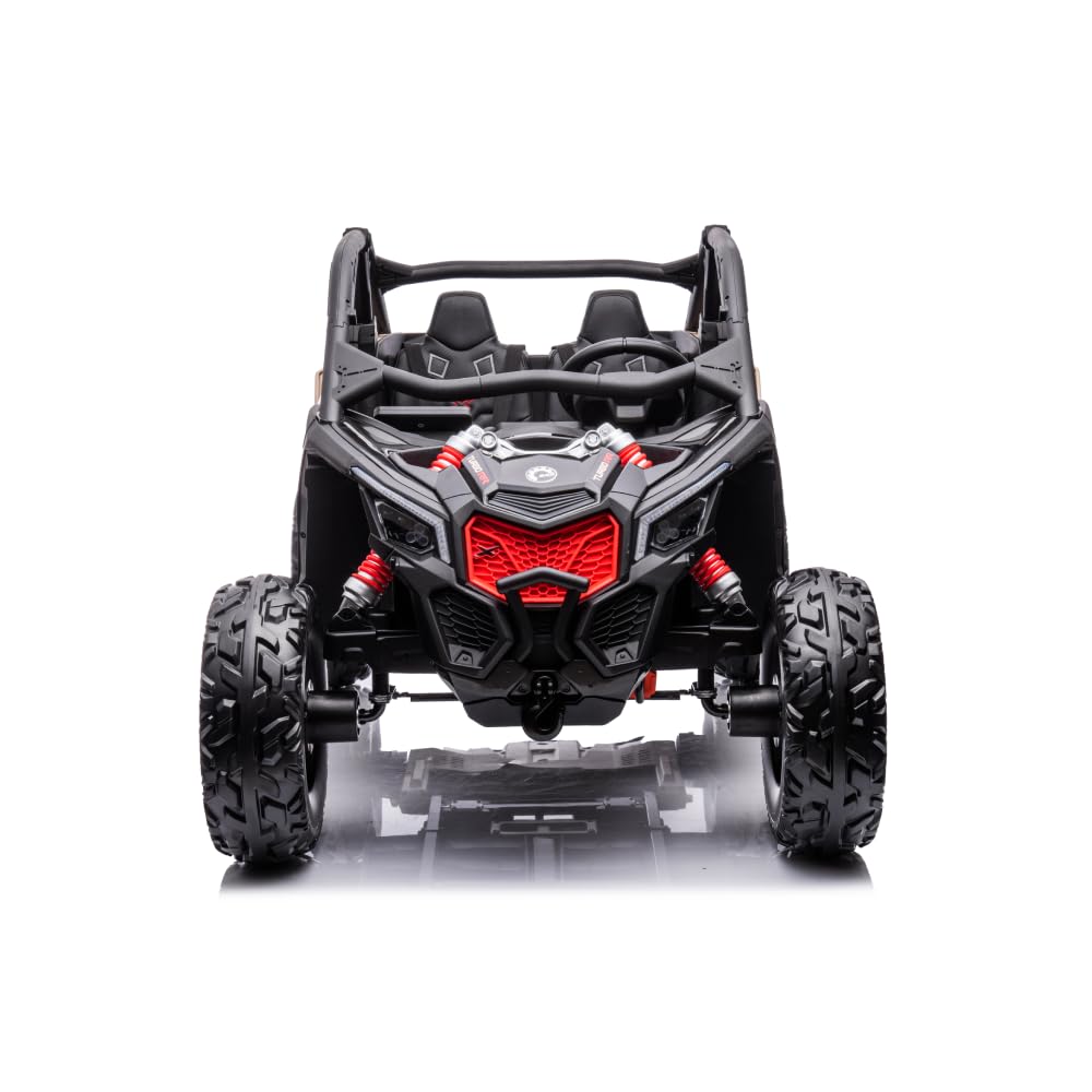 DE VES SPORT Can-Am Maverick Électrique 24 V | Buggy Tout Terrain pour Enfant avec Licence Officielle, 2 Places, Roues en Caoutchouc EVA et Suspension – pour Enfants de 1 à 7 Ans