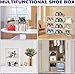 EDS FAM Clear Shoe Storage Boxes Stackable Size 14, Large Acrylic Shoe Box Sneaker Display Case for Sneakerheads Boot Handbag Purse Figure Collectibles Showcase, 1 Pack