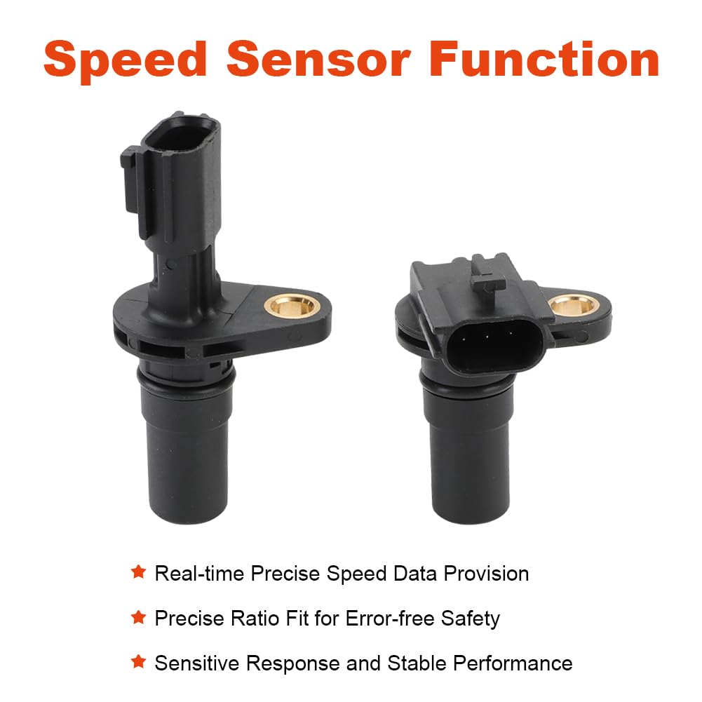 2PCS Transmission Input Output Sensor Vehicle Speed Sensor Fit Compatible with Nissan Altima Cube Juke Kicks Maxima Murano NV200 Pathfinder Quest Rogue Sentra Versa Replacement for 319351XF01