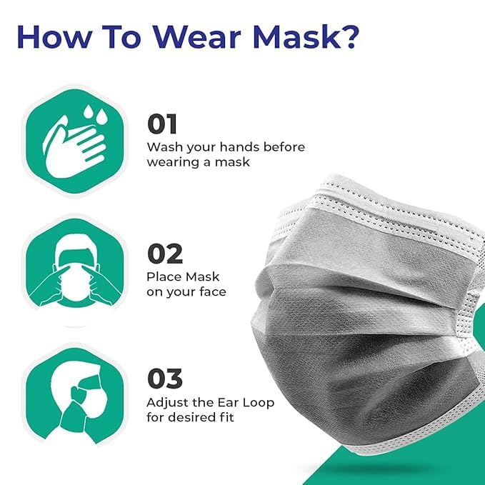 Image of Reusable Surgical Style Face Mask | Breathable & Comfortable | ISO Certified Protection for Dust & Pollution