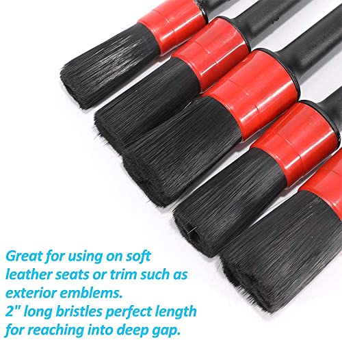 Car Detailing Brush Kit, Car Brushes For Detailing, Auto Detailing Brushes For Cleaning Wheels, Interior, Exterior, Skylight, Leather(10 Pcs) #TOP7