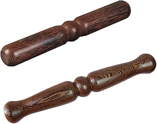 LUOZZY 2 peças de madeira tai chi stick durável tai chi régua de treinamento portátil artes marciais qigong kungfu equipamento de exercício