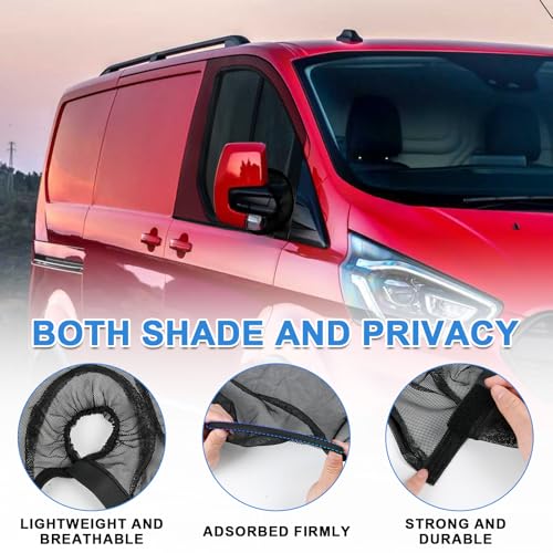 Magnetische Seitenfenster Insektenschutznetze Ersatz für Ford Transit Custom 2012-2026, Insektenschutzgitter Vordertür (Paar), Hält Insekten Fern Magnetisches Insektenschutzgitter