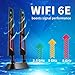 WiFi 6 6E Tri-Band 2.4GHz/5GHz/6E Magnetic Base Antenna for PC Desktop Computer Motherboard WiFi Router, Eifagur