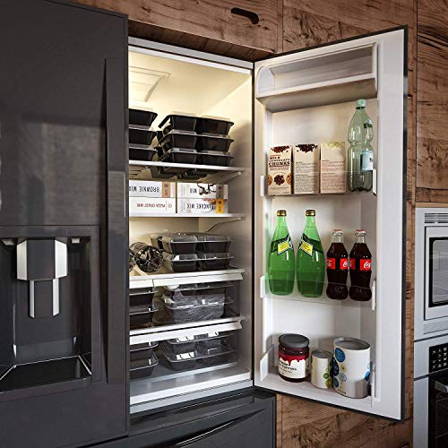 Recipientes Bento para refeições Enther com tampas, capacidade de 1 kg, pacote com 12 unidades, pret