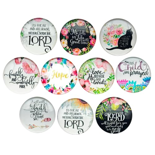 Imanes decorativos cristianos con flores, pack 10 unidades miniatura 1