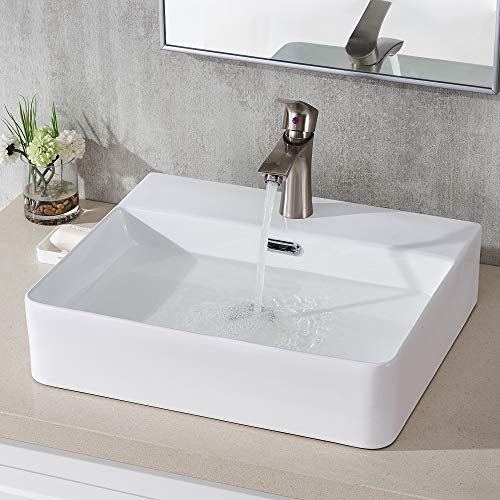 Bathroom Sink,Wall Mount Sink,20"X 17"White Rectangle Wall Mounted Bathroom Vessel Sink,Modern Floating Or Countertop Porcelain Ceramic Washing Bathroom Lavatory Sink #TOP6