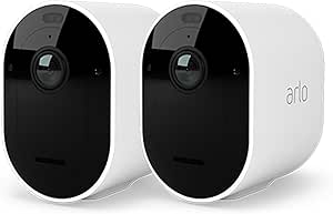 Arlo Pro4 Spotlight WLAN Outdoor Surveillance Camera, Wireless, Set of 2, 2K, Colour Night Vision, Motion Detector, 2-Way Audio, No Hub Required, with 90-Day Test Period for Arlo Secure Plan (May not be Available in All Countries), VMC4250P asin的图片