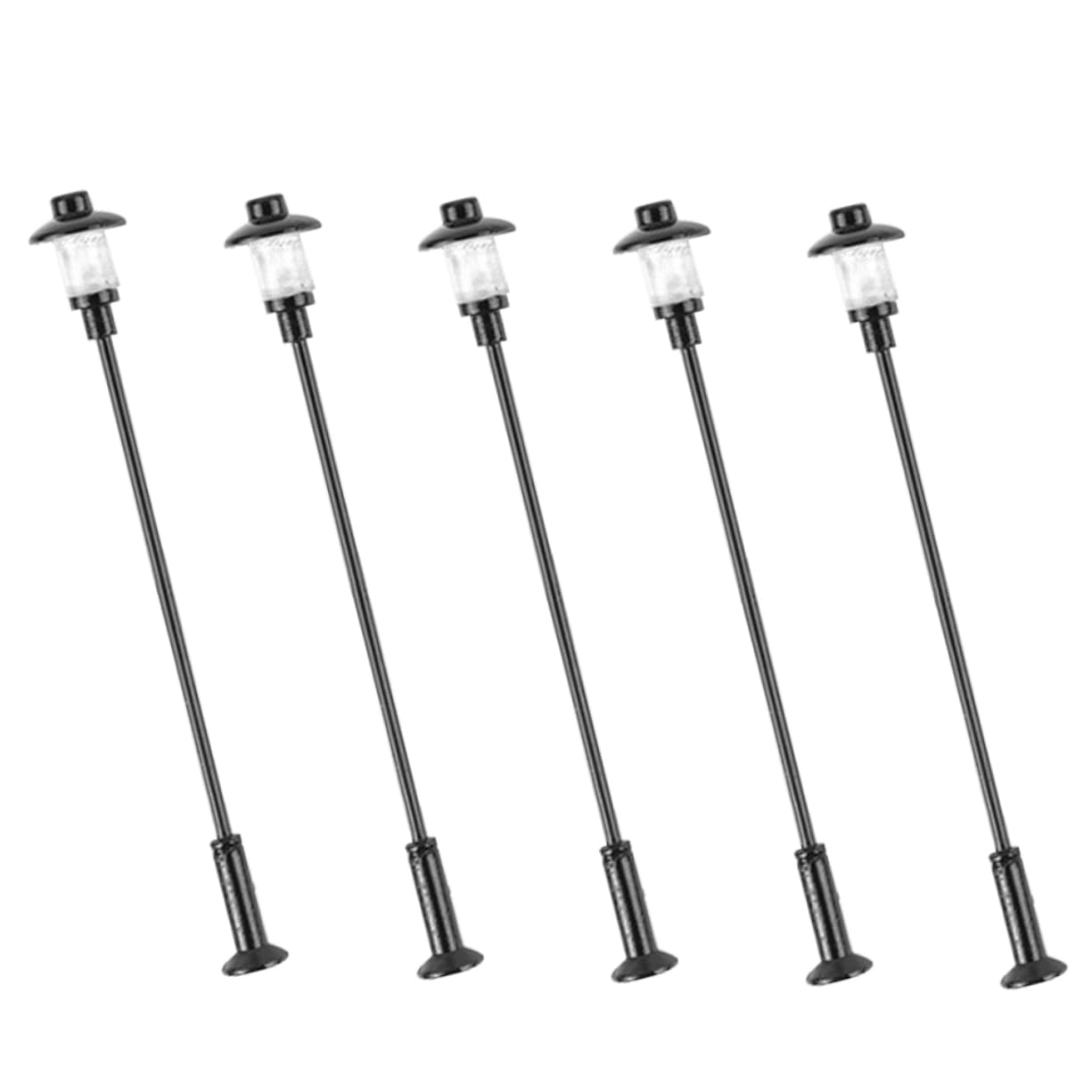 ERINGOGO DIY Sand Table Model Accessories 5pcs Miniature Yard Lamps White Mini Garden Lamp for Boys and Girls