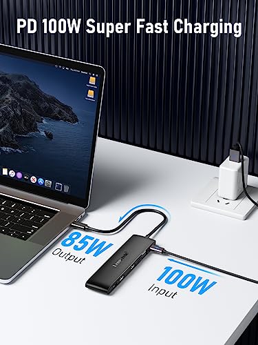 Image of Lemorele 12-in-1 Docking Station 10Gbps, Triple Display with HDMI+VGA, 3 USB-A 3.2 Gen2 Ports, 100W PD Fast Charging, SD /TF Card Slots, Compatible with Dell, Lenovo, Surface Laptops