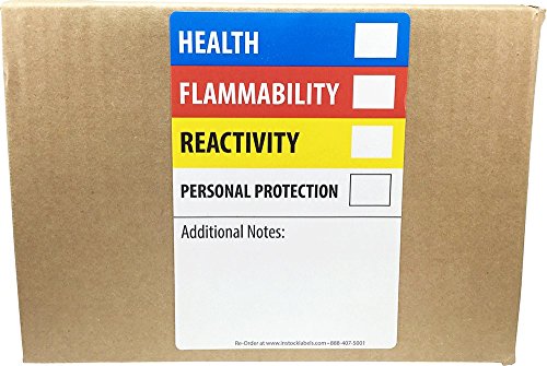 Hazardous Material Identification Labels (Hmil) 4 X 6 Inch Square 500 Adhesive Labels #TOP3