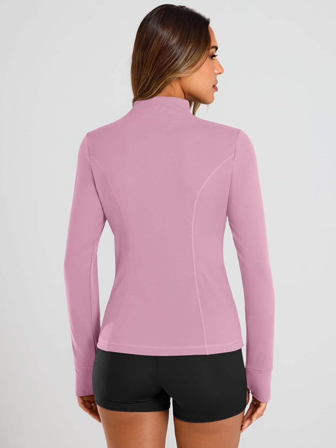 Trendy Queen Womens Lightweight Zip Up Jackets 2026 Athletic Workout Hoodies Spring Shirt Fitted Gym Clothes with Pocket - Image 4