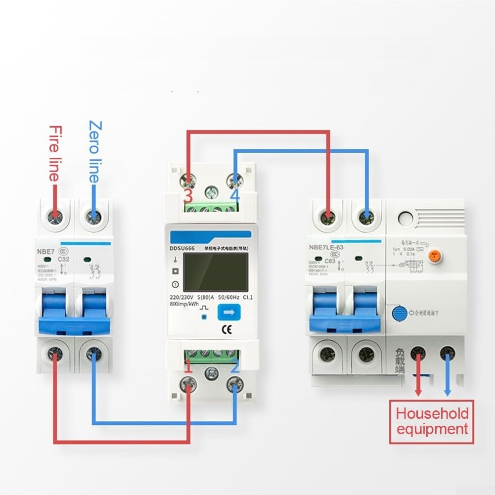 Smart Energy Meter, DDSU666, contatore di corrente elettrica monofase, DIN RS485, misuratore di corrente elettrica, per fatturazione fotovoltaico ed elettricità
