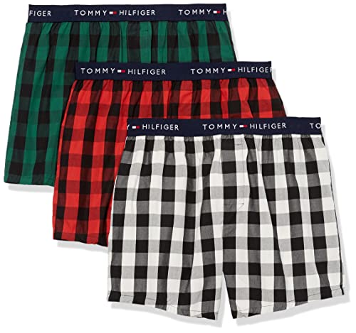 Image of Tommy Hilfiger Cotton Classics Slim Woven Boxer 3-Pack, Cognac, XL