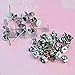 baotongle Stainless Steel Earrings Posts Flat Pad (2 Size) with 100 Pairs Earring Backs for Earring Making Findings, Total 200 Pieces