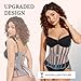 Mesh Corset Waist Trainer for Women - Underbust Corset Lace Up - Waist Cincher Shapewear - Body Shaper (Marengo, Large)