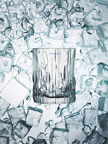 Image of SYANKA Italian Premium Old Fashioned Glass Whiskey Glasses Set of 4, Clear, 310 ml, Drinking Whisky Glass