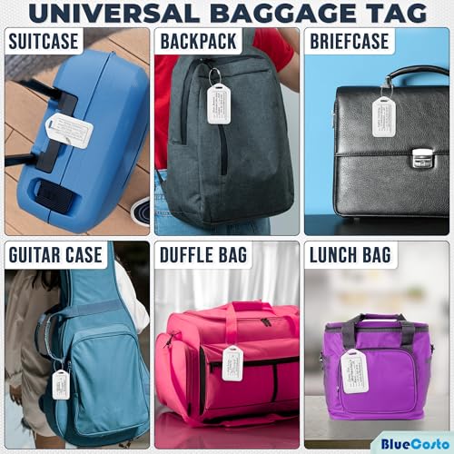 BlueCosto Luggage Tags (Small,...