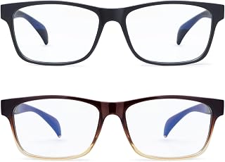 Premium Anti Blue Light Glasses for Men and Women Computer Gaming Glasses Exquisite Rectangle Frame Anti-Glare Eye Strain ( Matte Black)