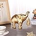 ZJ Whoest Elephant Statue. Gold Elephant Decor Brings Good Luck, Health, Strength. Elephant Gifts for Women, Mom Gifts. Decorations