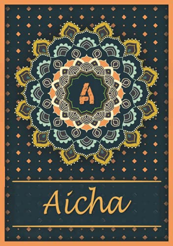 Aicha: Carnet de notes A5 | Prénom personnalisé Aicha | Monogramme A | Cadeau d'anniversaire pour Aicha: Carnet de notes A5 | Prénom personnalisé Aicha | Monogramme A | Cadeau d'anniversaire pour