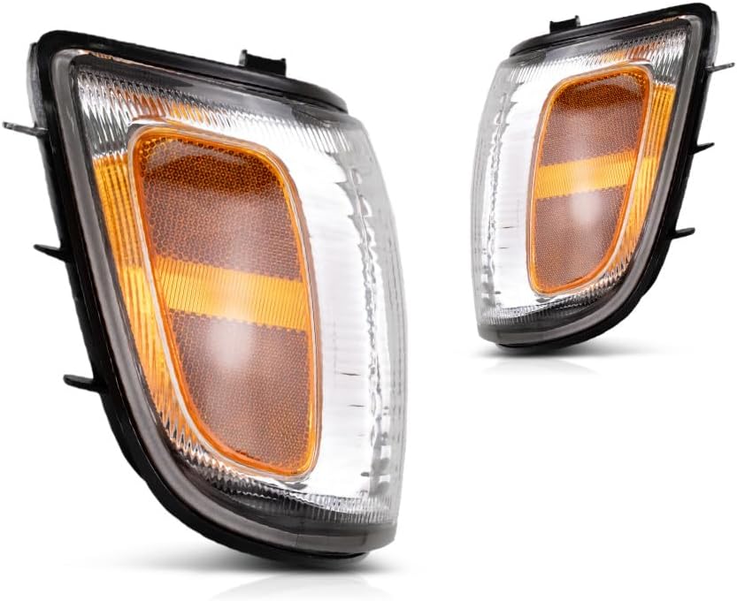 For 1999-2002 Toyota 4Runner Pair Driver and Passenger Side Turn Signal/Side Marker Light With Bulbs Included TO2520157 TO2521157 | 81620-35340 81610-35330 ;