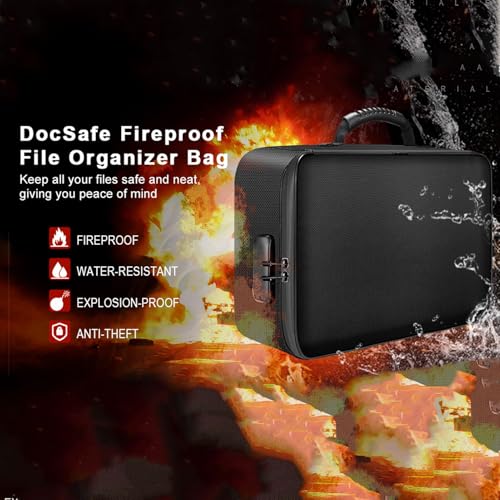 Pochette ignifugée documents contre le feu et l'eau avec verrou - 6