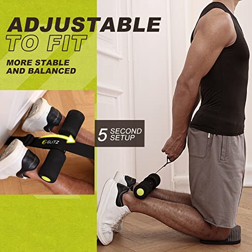 Adjustable Nordic Hamstring Curl Strap With Knee Pad, Home Fitness Equipment, Used For Nordic Curl, Hamstring Curls, Spanish Squats, Ab Workout, 5 Second Setup, 400+ Lbs Load #TOP1