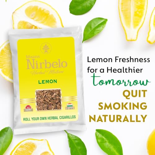 Roll Your Own Lemon Flavoured Herbal Raw Mixture, 100% Tobacco Free & Nicotine Free for Quit Smoking, 35 Gram, Pack of 1