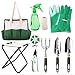 Produktbild Hi-Spec 9-teiliges Alles-in-einem Gartenwerkzeug & Klappstuhl-Set mit Tasche
