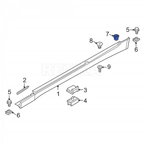 Miniatura 6 de Rexka Juego de 20 juegos de clips de faldón lateral para panel basculante, clip de moldeo con ojales para BMW E36 E46 E90 E91, 51718184574,