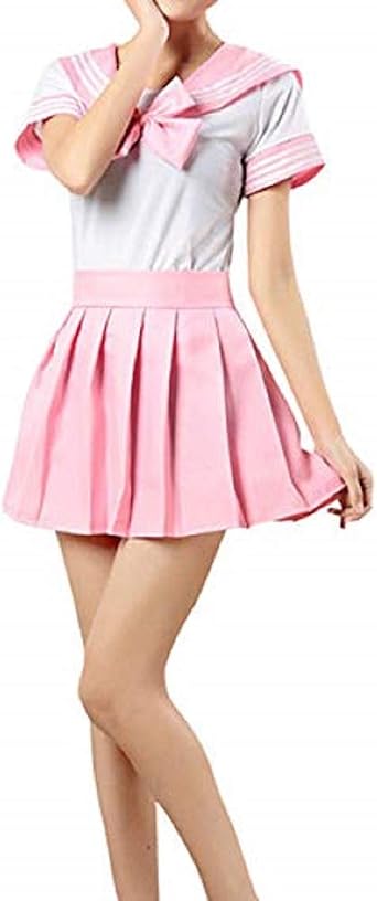 Cicilin Women Girl Sailor Suit Japanese Anime Costume Cute Students Uniform Set
