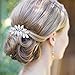 EVER FAITH Bridal Hair Accessories for Bride White Marquise Shape Austrian Crystal Lots Wedding Side Comb