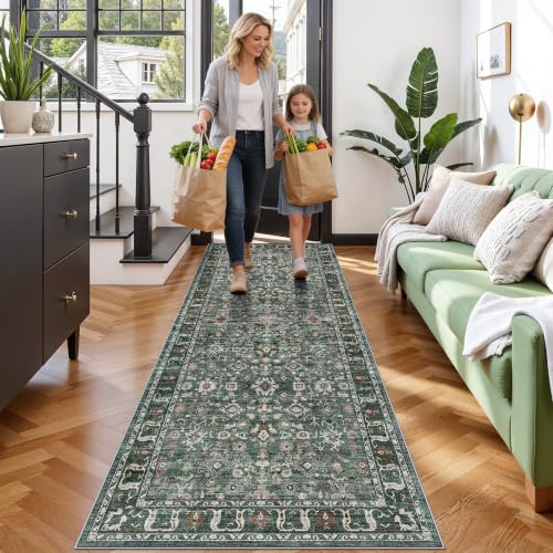 3x7 Kitchen Runner Rug: Hallway Rug Runner Wide Non Slip Soft Low Pile Rug