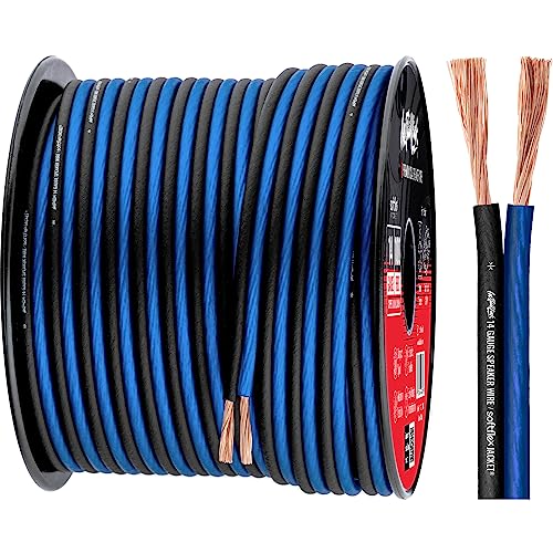 Install Link 14 Gauge Speaker Wire For Car, Home Or Rv Audio Cable, 100Ft, Cca, Blue/Black #TOP12