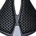 kowaku Three-Dimensional Printed Bike Saddle, Carbon Seat, Hexagonal mesh Breathable Vibration dampening Absorption Ergonomic Padding for Street Trail Bikes, 25cm x 14cm, Black
