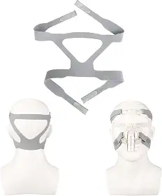 CPAP Headgear máscara universal CPAP compatível com a faixa de cabeça de ventilador, suprimentos de substituição Dreamstation CPAP – Cinza (máscara não incluída)