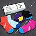 innotree Merino Wool Hiking Socks for Women Quarter Ankle Crew Thermal Cushion Moisture Wicking Socks,5 Pairs,Medium