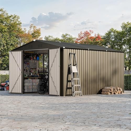 10x12 ft Lockable Gable Roof Garden Storage Shed