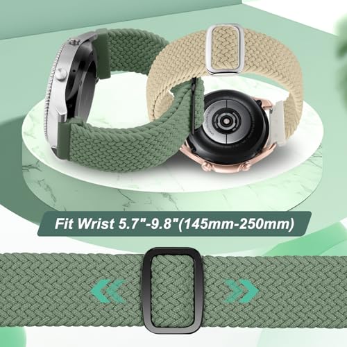 2 Pack 18mm Braided Bands Compatible with Garmin Venu 4 41mm, Venu 3S/Venu 2S, Vivoactive 4S, Quick Release Adjustable Band for Garmin Forerunner 255s/Forerunner 265s by Relting - Used condition - Image 4