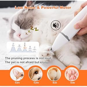 Dogs Hair Clippers Grooming Kit with Nail Grinder, 4-in-1 Electric pet Clippers for Dogs, Low Noise USB Rechargeable Cordless for Dogs Cat, Grooming Paws, Eyes, Ears, Face, Matted Hair Dogs Hair Clippers Grooming Kit with Nail Grinder, 4-in-1 Electric pet Clippers for Dogs, Low Noise USB Rechargeable Cordless for Dogs Cat, Grooming Paws, Eyes, Ears, Face, Matted Hair